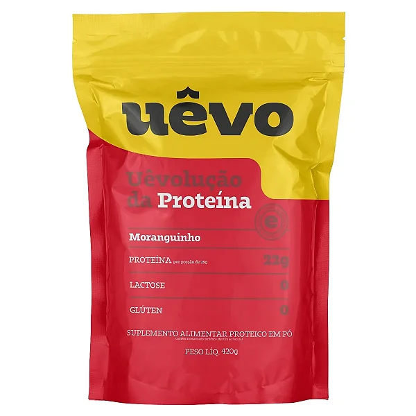 Foto de Proteina Em Pó Uevo 420g Sabores - Morango