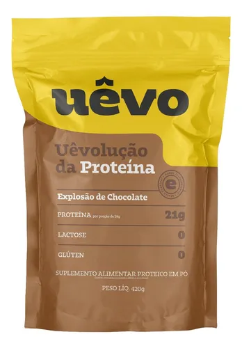 Proteina Em Pó Uevo 420g Sabores - Chocolate