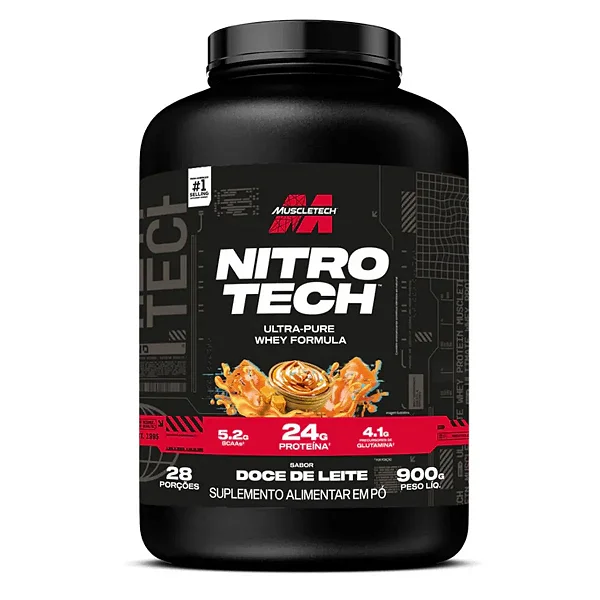 Whey Nitrotech Pote 900g Muscletech - Doce De Leite