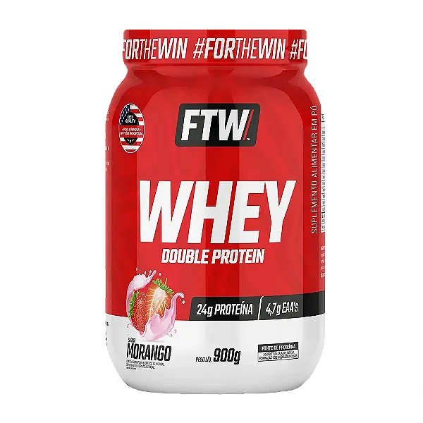 Whey Double Pote 900g Ftw - Morango