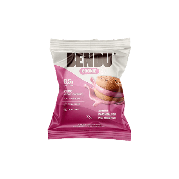 Foto de Cookie Baunilha Marshmallow Com Morango 40g Bendu