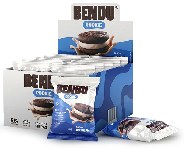 Foto de Cookie 40g Display Com 10un Bendu - Chocolate e Baunilha