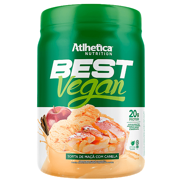 Best Whey Vegan Pote 500g Atlhetica Nutrition - Torta De Maça C/Canela Em Pó