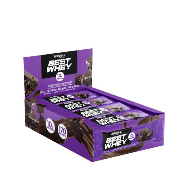 Foto de Best Whey Bar 33g  Display Com 12un Atlhetica Nutrition - Brownie  De Chocolate