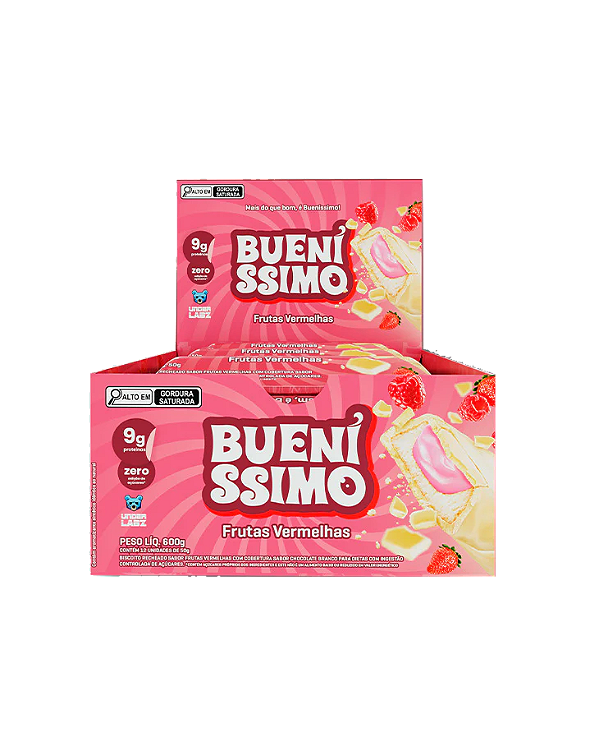 Foto de Barra Buenissimo 50g Display com 12un Under Labz - Frutas Vermelhas