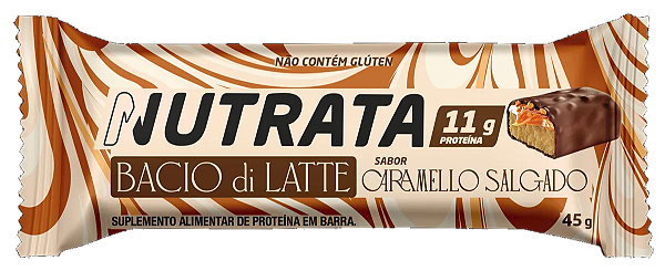 Barra Proteica 45g Bacio Di Latte Caramelo Salgado Nutrata