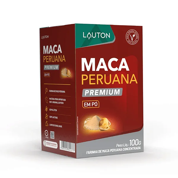 Foto de Maca Peruana Premium Em Pó 100g Lauton Nutrition