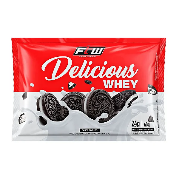 Foto de Delicious Whey Sachê 30g Cookies e Cream FTW