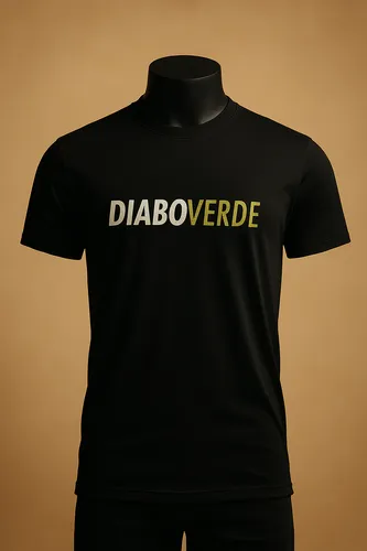 Foto de Camiseta Preta T-Shirt Poliéster Import M – FTW DIABO VERDE