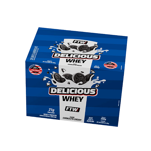 Foto de Delicious Whey 30g Display Com 20 Saches Ftw - COOKIES E CREAM