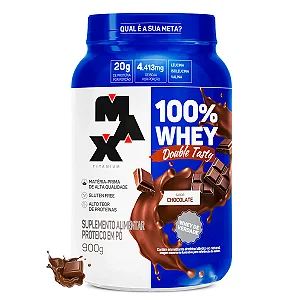 100% Whey Double Tasty 900g Max Titanium - Chocolate