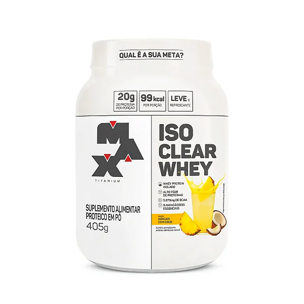 Foto de Iso Clear Whey Pote 405g Max Titanium - ABACAXI COM COCO