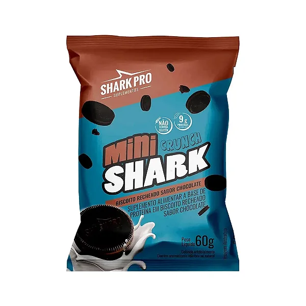 Foto de Biscoito Mini Shark Chocolate 60g – Shark Pro
