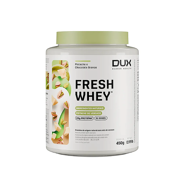 Fresh Whey 450g Dux Nutrition - Pistache e Chocolate Branco
