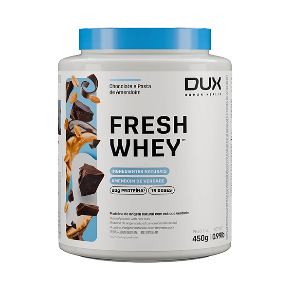 Fresh Whey 450g Dux Nutrition - Chocolate e Pasta De Amendoim