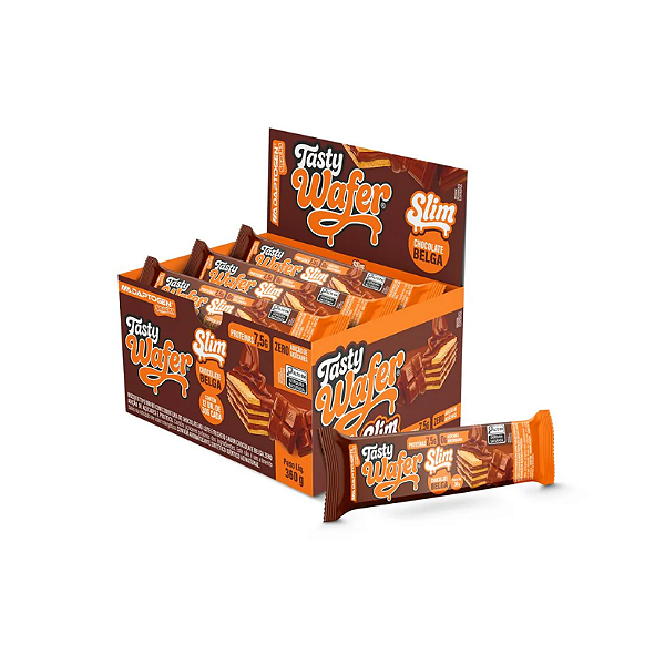 Tasty Wafer Slim 30g Display Com 12un Adaptogen - Chocolate Belga