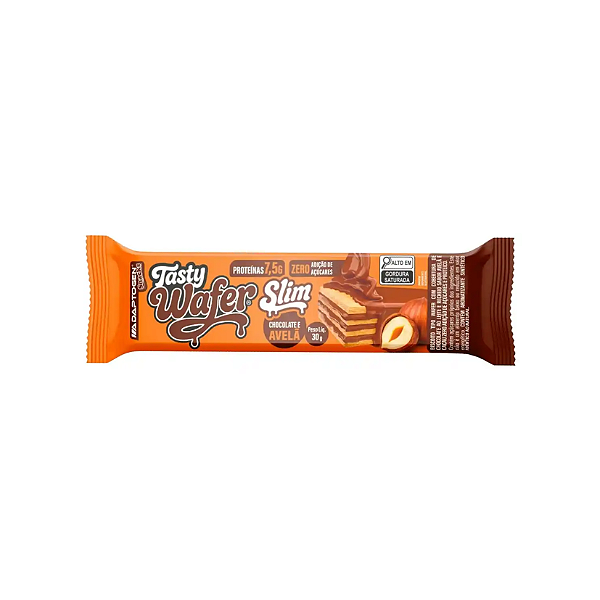 Tasty Wafer Slim 30g Chocolate Com Avelã Adaptogen
