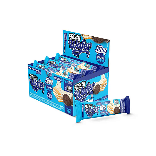 Tasty Wafer Slim 30g Display Com 12un Adaptogen - Cookies Cream