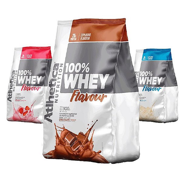 Foto de 100% Whey Flavour Refil 900g Atlhetica Nutrition