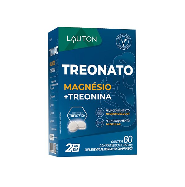 Treonato Magnesio e Treonina 60 Caps Lauton Nutrition