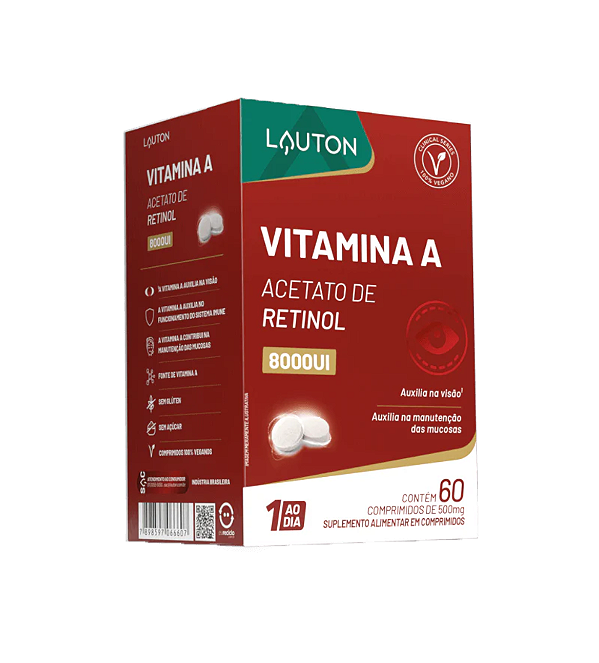 Vitamina A 8.000UI 60 Cápsulas Lauton Nutrition