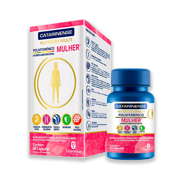 Foto de Multi Polivitaminico Mulher 60 Comprimidos Catarinense
