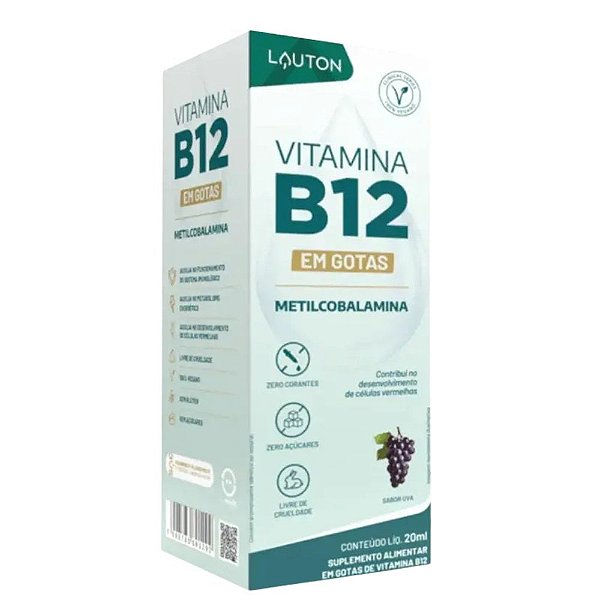 Vitamin B12 Gotas Premium Uva 20ml Lauton Nutrition