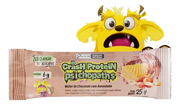 Foto de Crash Protein Psichopats Bar 25g Chocolate Com Amendoim Demons Lab