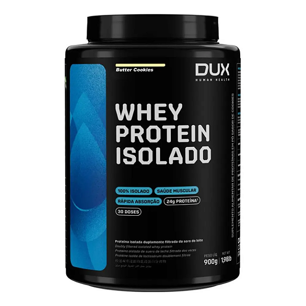 Whey Protein Isolado Pote 900g Dux Nutrition - Butter Cookies