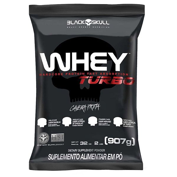 Whey Protein Turbo Refil 907g Black Skull - Chocolate