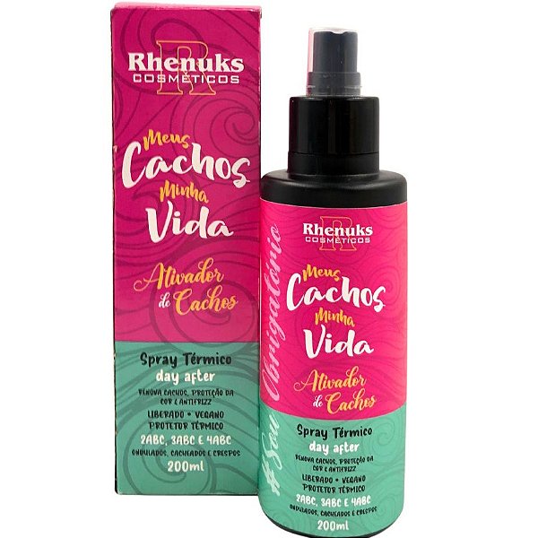 Spray Capilar Meus Cachos Minha Vida 200ml Rhenuks Cosméticos