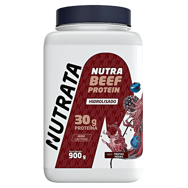 Foto de PROTEINA NUTRATA NUTRA BEEF PROTEIN FRUTAS ROXAS 900G