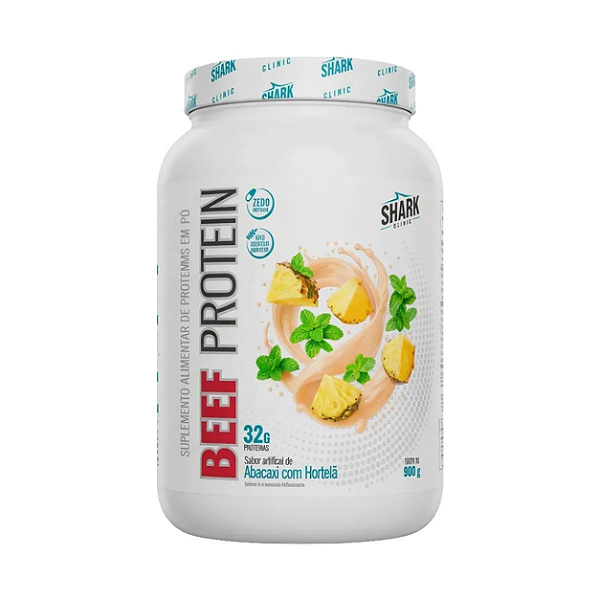 Whey Beef Protein Pote 900g Shark Pro - Abacaxi Com Hortelã