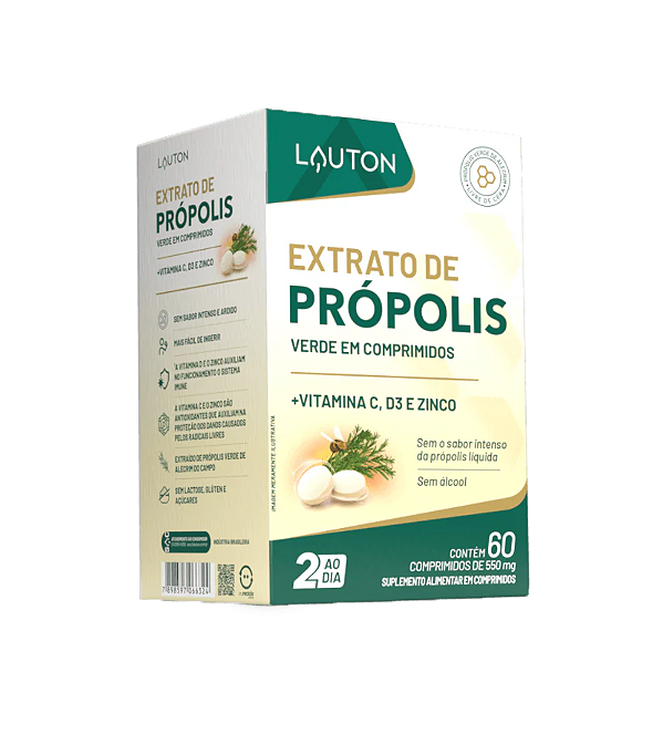 Extrato de Própolis Liofilizado Clinical Series 60 Comprimidos Lauton Nutrition