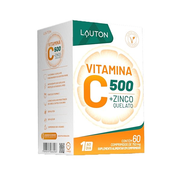 Vitamina C e Zinco 60 Caps Lauton Nutrition