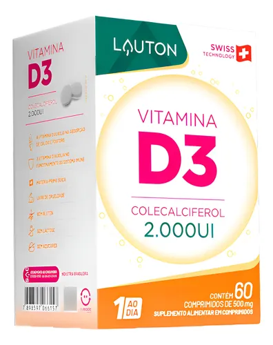 Vitamina D3 60 Caps Lauton Nutrition