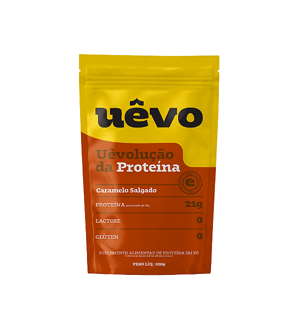 Proteina Em Pó Uevo 420g Sabores - Caramelo Salgado