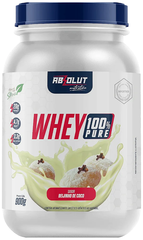 Foto de Whey Concentrado Pote 900g Beijinho Absolut Nutrition