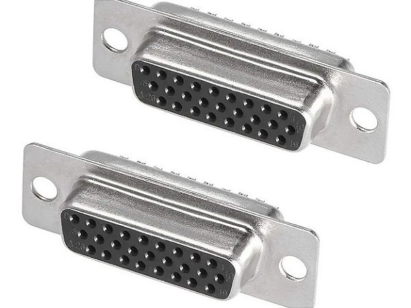 CONECTOR DB26 180° FEMEA SOLDA FIO DB26F