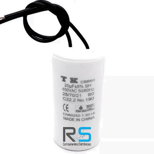 CAPACITOR PPM 20UF 450V FIO CBB60 TK