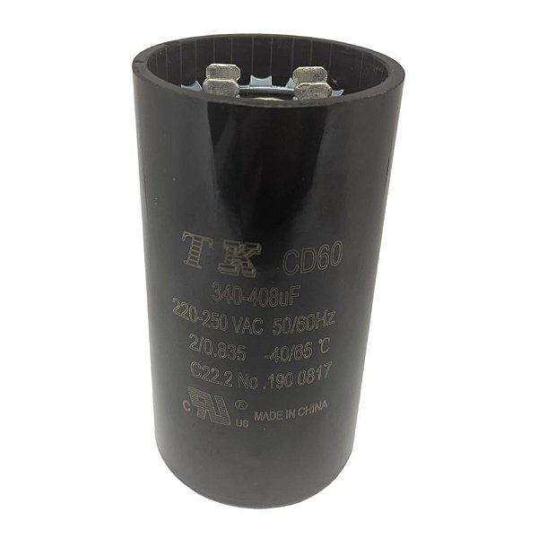 CAPACITOR ELETROLICO FIXO 340-408UF 220/250V CD60-46X86MM TK