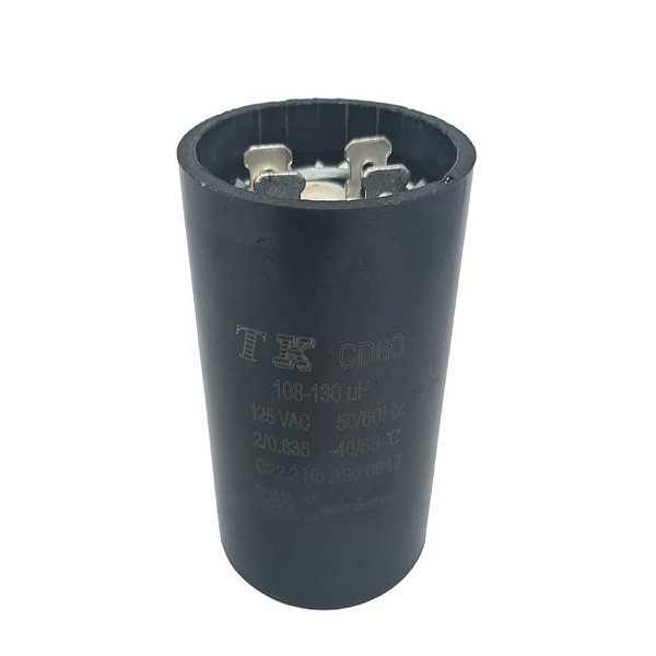 CAPACITOR ELETROLICO FIXO 108-130UF 110V CD60-36X70MM TK