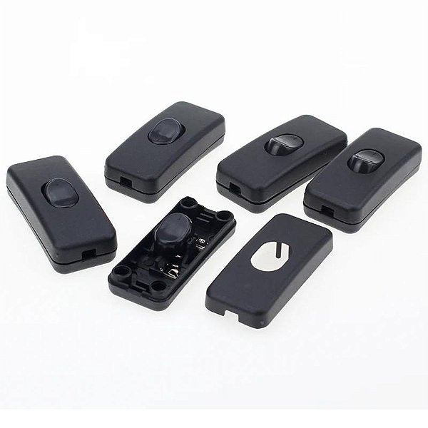 CHAVE GANGORRA KCD1-112 PRETA 2A 250V MEIO DE FIO SEM MARCAÇÃO