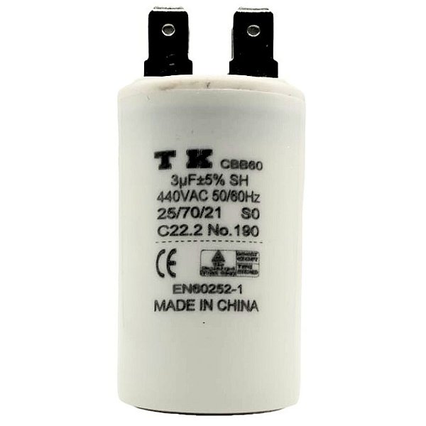 CAPACITOR PPM 3UF 440VAC FAST-ON TK