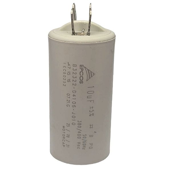 CAPACITOR PPM 10UF 380/400VCA FASTON B32322-04108-J010 30X62MM 10UF 380/ 400VCA