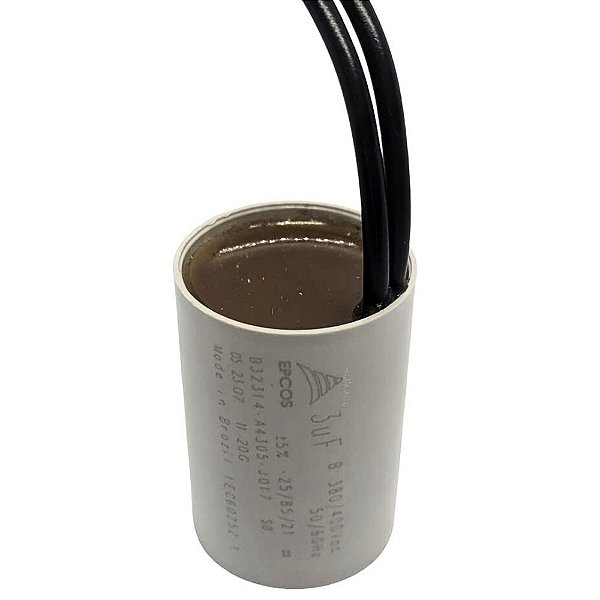 CAPACITOR PPM 3UF 380/VAC 15% B32314-A4305-J017 25X37MM FIO EPCOS