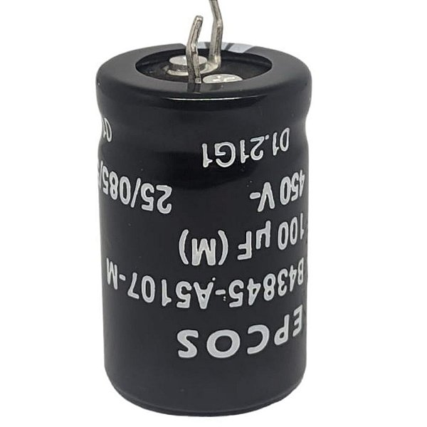 CAPACITOR ELETROLÍTICO 100UF 450V B43840A5107M 22X35MM EPCOS