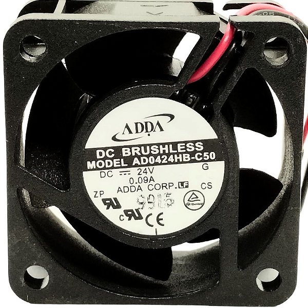 MICRO VENTILADOR  40X40X20 0,09A 7800RPM AD0424HB-C50 24VDC 2 FIOS ROLAMENTO
