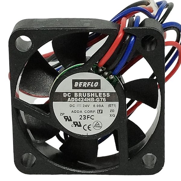 MICRO VENTILADOR 40X40X10 24VDC COM  RAMENTO AD0424HBG76 (BT1)