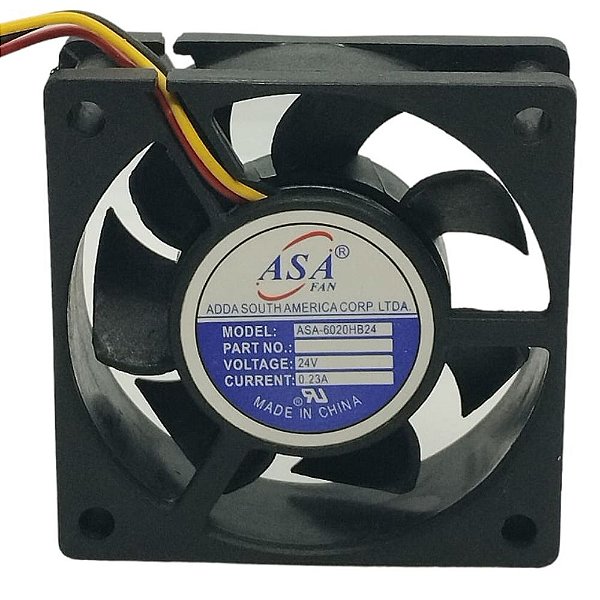 MICRO VENTILADOR FAN 60X60X20MM 24VDC ASA-6020HB-24 ASA